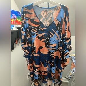 NWT PQ COLLECTION Women’s Night Sky Hi-Low Miracle Top Tunica Size Free (8-18).